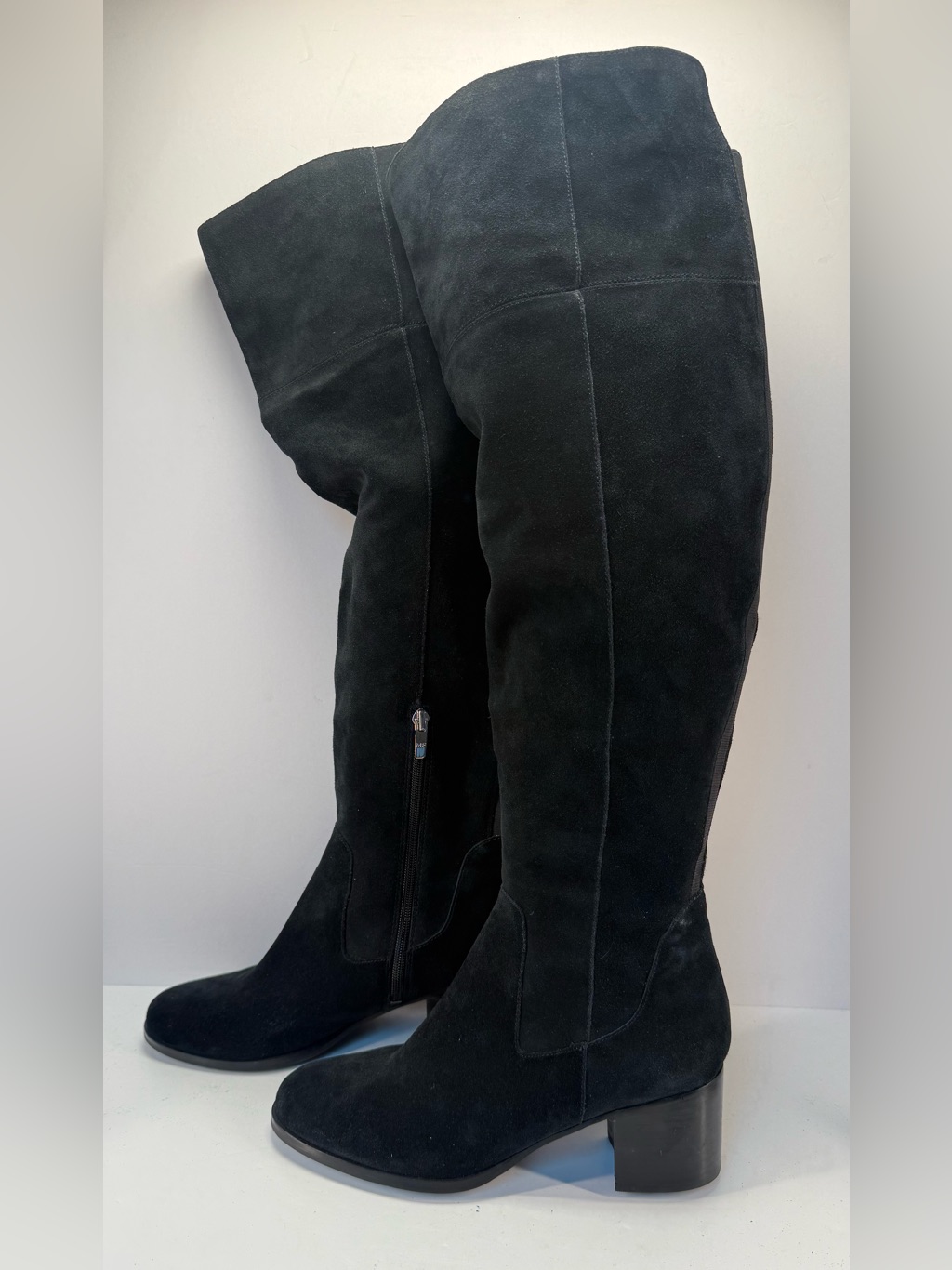 Marc Fisher Escape Black Suede Tall Over The Knee Boots Women’s Size 10